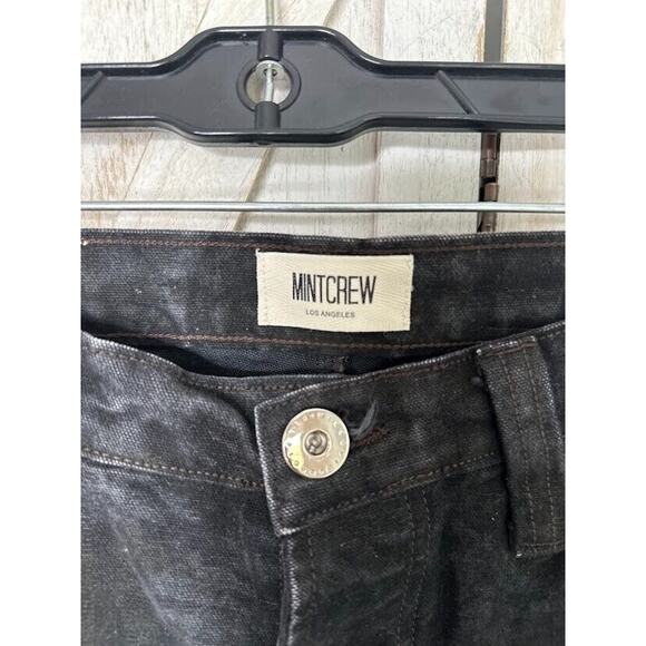 Mintcrew Black Mens Jeans Size 30 Buttonfly Acid Washed 100% Cotton Straight - Picture 6 of 8